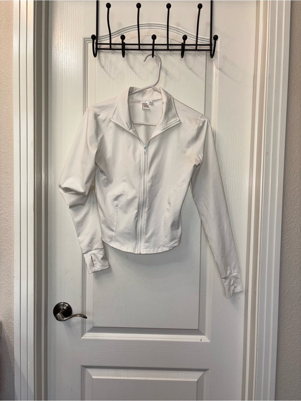 White Women's Zip-Front Jacket